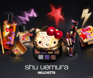 「ハローキティ」がロックテイストに！「shu uemura」ホリデーコレクション