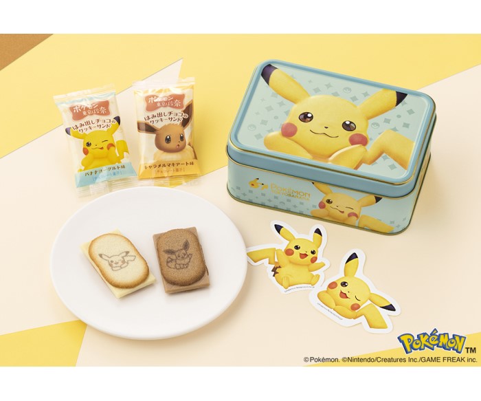 池袋駅に「ピカチュウ東京ばな奈」が出現!ピカチュウとイーブイのステッカー付クッキー缶も初登場!