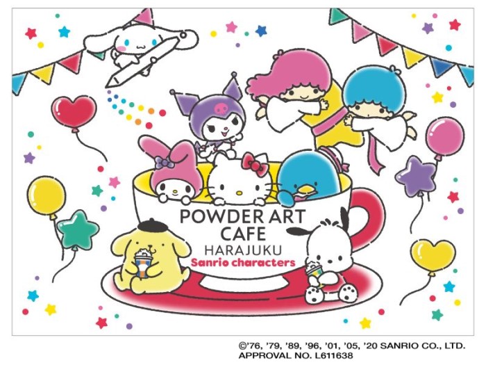 「POWDER ART CAFE HARAJUKU」がサンリオとのコラボカフェに変身！！