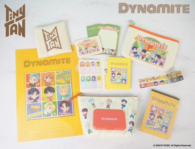 BTSキャラ「TinyTAN」文具＆雑貨シリーズが新登場！「Dynamite」モチーフのカラフルなデザイン