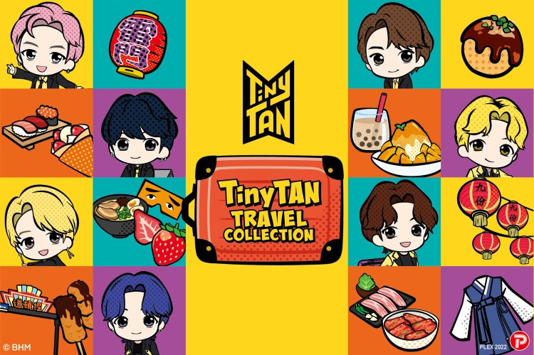 BTSキャラ「TinyTAN」が旅するグッズが新登場！東京・大阪・福岡・台湾・韓国の5地域オリジナルデザイン