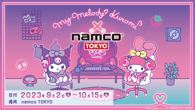 マイメロディとクロミがnamco TOKYOにやってくる！歌舞伎町をイメージしたネオンカラーのグッズ＆フードが登場