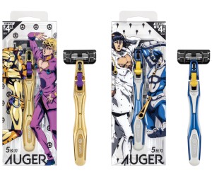 アニメ「ジョジョの奇妙な冒険 黄金の風」×「AUGER」アクリルスタンド付きカミソリが発売！