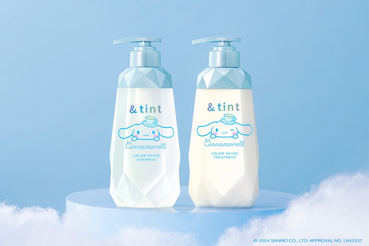 「シナモロール」デザインのヘアケアアイテムが「&tint（アンドティント）」から数量限定で登場！