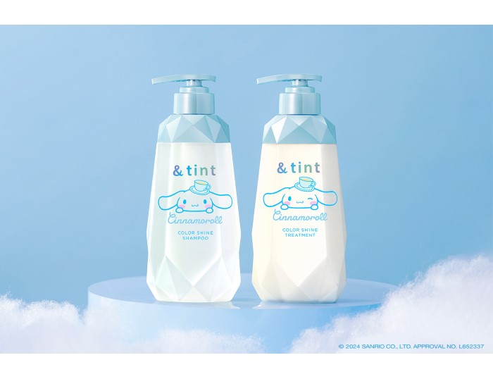 「シナモロール」デザインのヘアケアアイテムが「&tint（アンドティント）」から数量限定で登場！