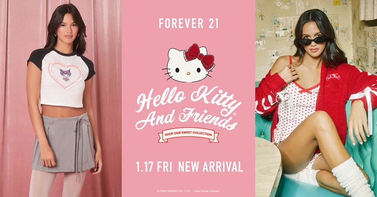 「FOREVER 21」本国の“サンリオスプリングコレクション“日本で発売！キティやクロミが登場