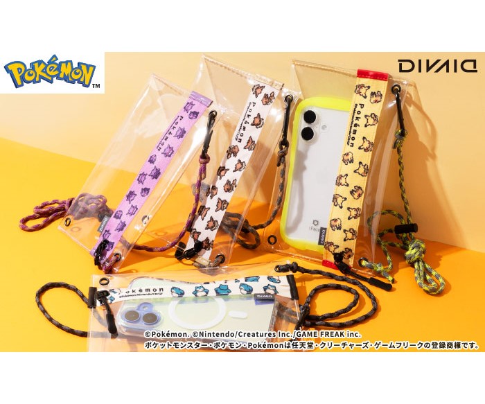 「ポケットモンスター」クリアサコッシュがモバイルアクセサリーブランド「DIVAID」から登場！