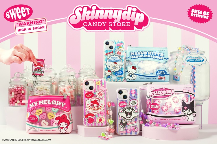 「サンリオキャラクターズ」×「SKINNYDIP LONDON」第2弾コラボが登場!お菓子をモチーフにしたキュートな雑貨