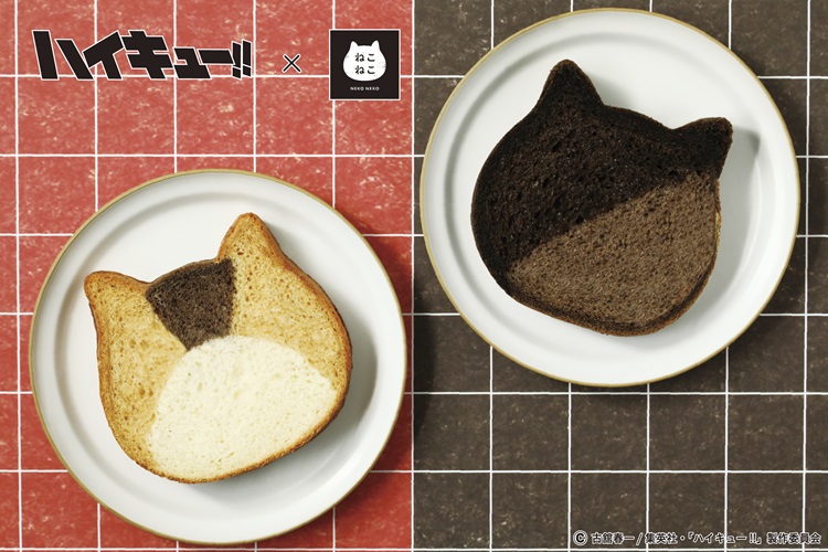 「ハイキュー!!」×「ねこねこ」初コラボ!ケンマネコとクロオネコの「ねこねこ食パン」が登場!
