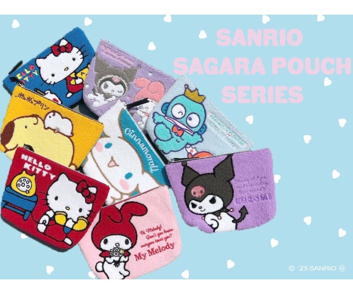 サンリオのさがらポーチが新登場!モコモコの刺繍がかわいい♡