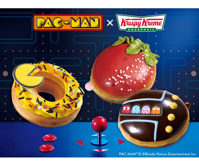 「パックマン」×「クリスピー・クリーム・ドーナツ」レトロポップなコラボドーナツが期間限定で登場!