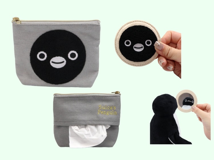 Suicaのペンギングッズ2種類が新発売!刺繍がかわいいポーチとミラー