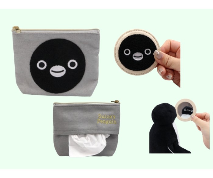 Suicaのペンギングッズ2種類が新発売!刺繍がかわいいポーチとミラー