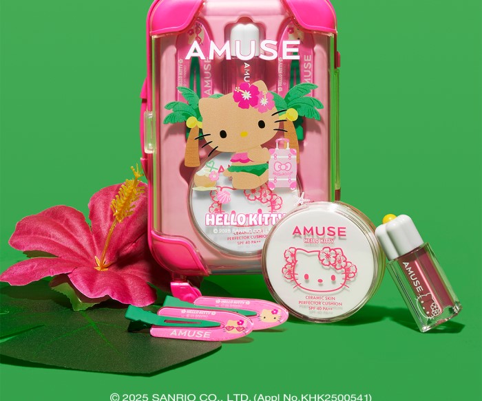 「日焼けハローキティ」デザインのコスメ6種が「AMUSE」から発売中！