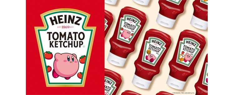 「星のカービィ」ハインツ トマトケチャップの「逆さボトル」に登場!キーホルダーが当たるキャンペーンも!