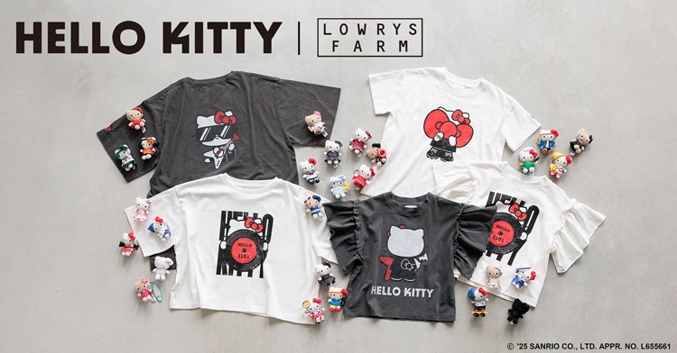 ハローキティが”ロック”な姿に変身!「LOWRYS FARM」からコラボアイテム登場
