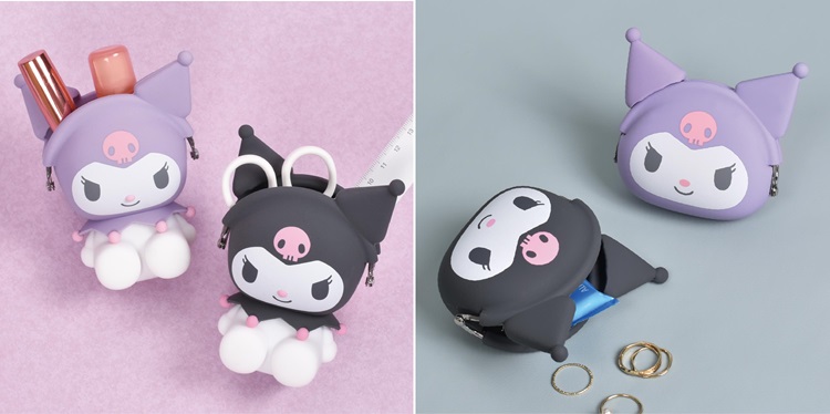 「クロミ」自立する&フェイス形のがまぐちシリコーンポーチがp+g designから登場!