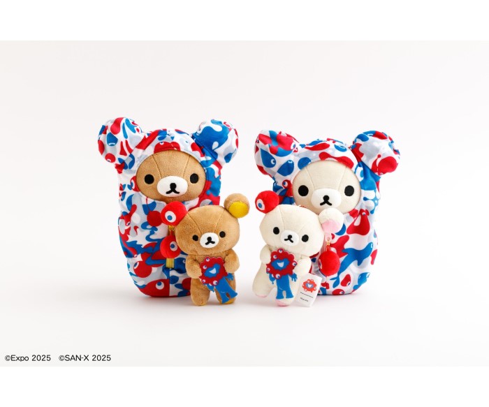大阪・関西万博公式キャラクター「ミャクミャク」とリラックマがコラボ!全4種のぬいぐるみが発売