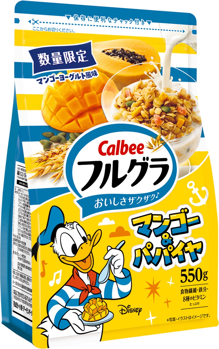 ディズニーデザインの「フルグラ®」第2弾はドナルドダック!「マンゴー&パパイヤ」数量限定発売