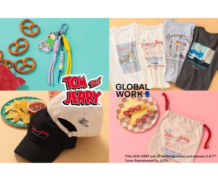 「トムとジェリー」×「GLOBAL WORK KIDS」コラボアイテムが新登場！大人気「ヘビロッTEE」など全6型