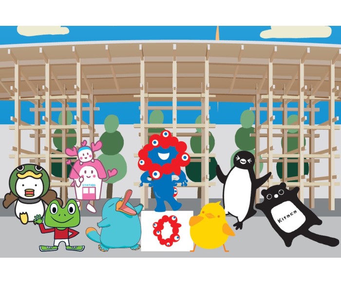 JRグループ7社キャラクター＆ミャクミャクが夢の共演！コラボ商品が全国のエキナカ店舗で買える！