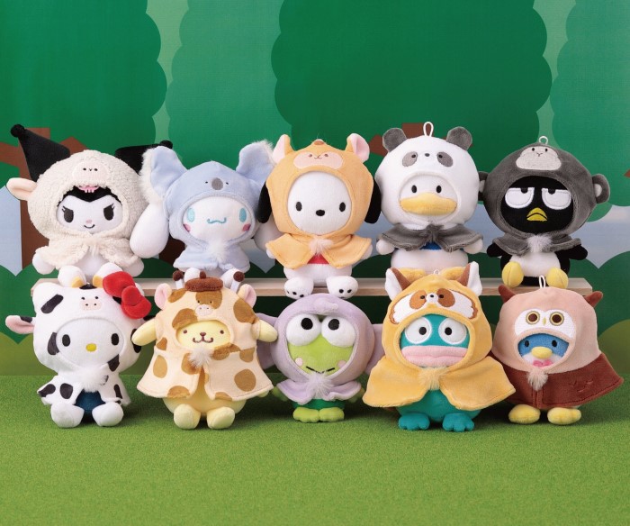 サンリオキャラクターズが動物になっちゃった!?「アニマルポンチョシリーズ」むにゅぐるみパティオから登場!