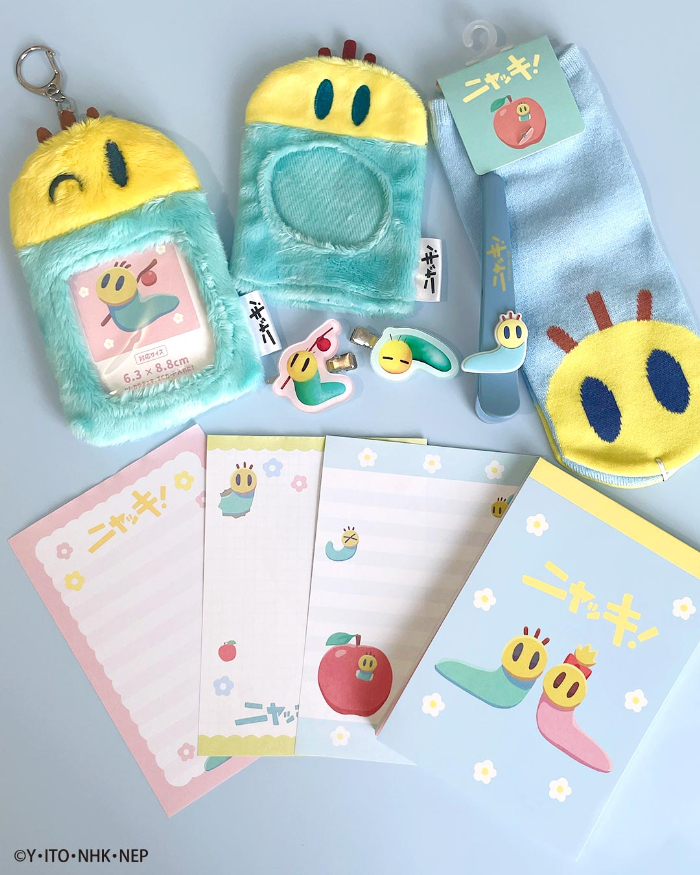ぬいぐるみカードホルダー、ぬいぐるみ用着ぐるみ、アクリル前髪クリップ、ロングヘアクリップ、アンクルソックス、A6メモ帳<br>各390円（税込429円）<br>※A6メモ帳のみよりどり2点で390円（税込429円）