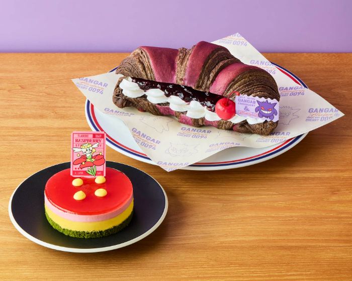 ゲンガーのクロワッサンサンド～ブルーベリーヨーグルト～／1,760円<br>フラベベのフランボワーズと苺のケーキ／1,430円