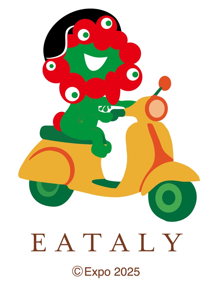 ミャクミャクが赤と緑のイタリアンテイストに！「イータリー」オリジナルアイテムが日本の店舗限定で発売