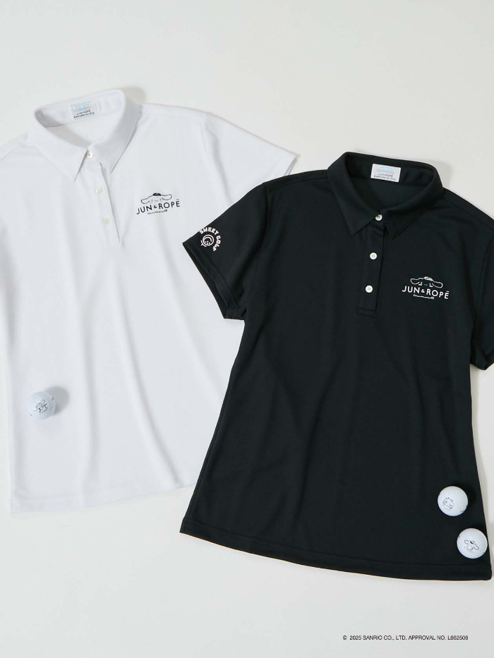 「シナモロールポロシャツ」<br>ERM95200<br>￥19,800<br>カラー：ホワイト、ブラック