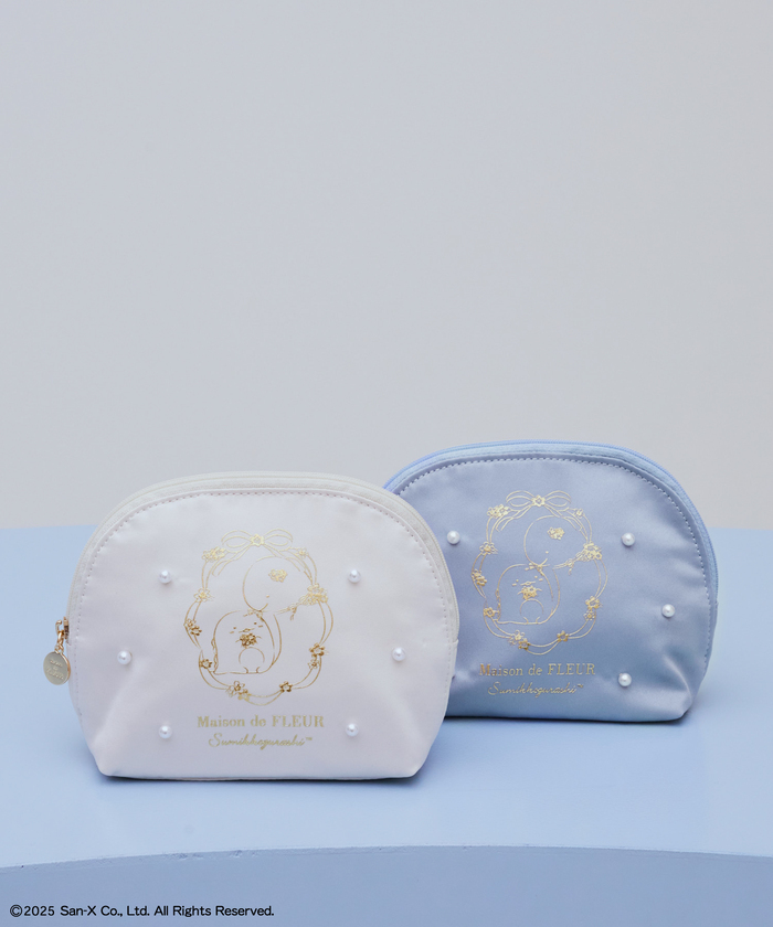 すみっコぐらし　とかげラウンドポーチ（カラー：Ivory/Blue）価格：各4,400円