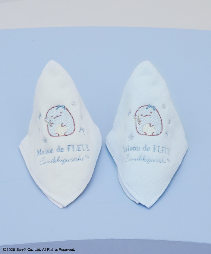 すみっコぐらし　とかげタオルハンカチ（カラー：Ivory/Blue）価格：各1,870円