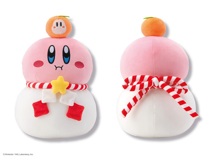 星のカービィ　おもちもちもちクッション（ほおばり）<br>販売価格：4,400円（税込・送料別）<br>本体サイズ(約)＝縦37×横26×奥行24cm