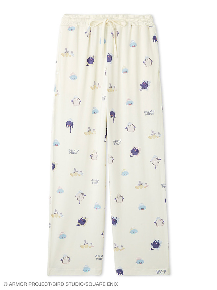 【ドラゴンクエスト】【レディース】アソートモンスター総柄ロングパンツ　￥8,360<br>カラー：クリーム<br>サイズ：フリー