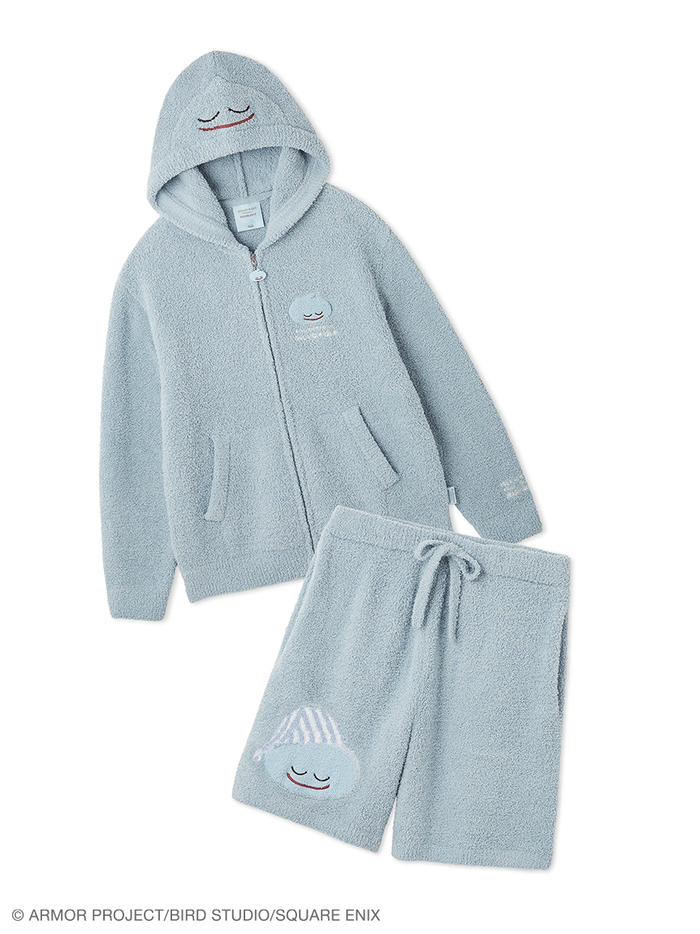 【ドラゴンクエスト】【ユニセックス】パウダースライムパーカ＆ハーフパンツセット<br>￥15,950<br>カラー：ブルー<br>サイズ：S-M／M-L