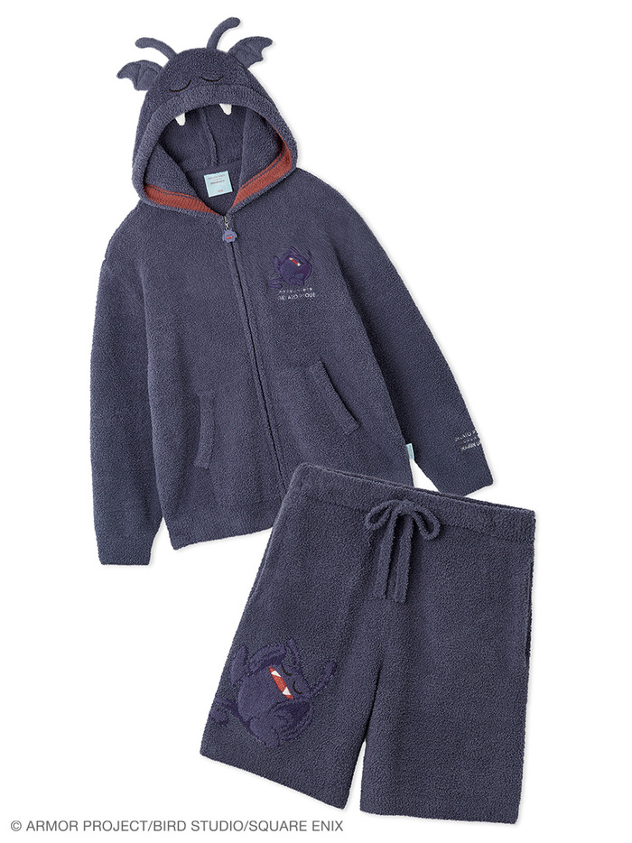 【ドラゴンクエスト】【ユニセックス】パウダードラキーパーカ＆ハーフパンツセット<br>￥15,950<br>カラー：ネイビー<br>サイズ：S-M／M-L