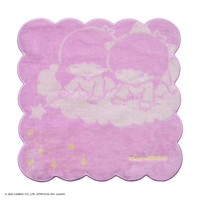 【Cosme Kitchen】＜Kiki&Lala＞<br>タオルハンカチ（ブルー／ピンク）　各 ￥1,650（税込）