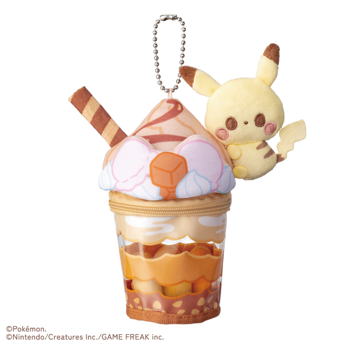 ポケピース ピカチュウのキャラメルパフェぬいぐるみチャーム　￥2,970（税込み）