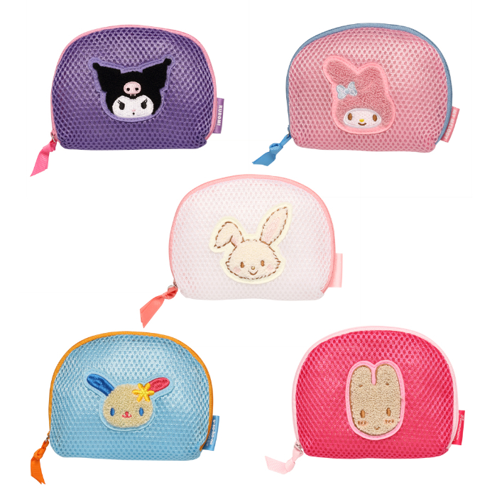「サンリオキャラクターズ　メッシュポーチ」　全5種<br>よこ約14cm　価格：798円（税込）