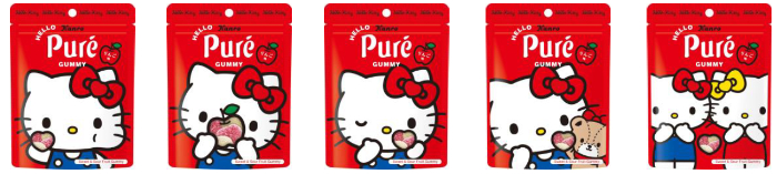 ピュレグミ×ハローキティ<br>参考価格：194円（税込） ※消費税8％<br>内容量：56ｇ