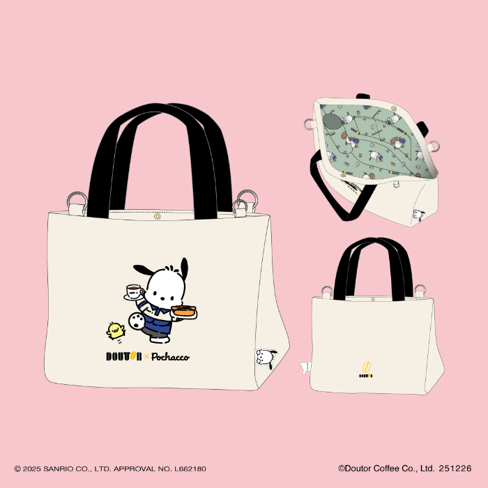 ポチャッコ　オリジナルトートバッグ<br>サイズ：約W315×H240×D130ｍｍ