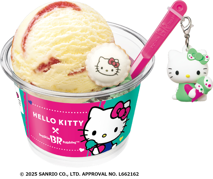 ハローキティ スペシャルダブルカップ<br>価格：スモールダブル 680円 ／ レギュラーダブル 930円