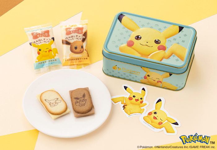 ポケモン東京ばな奈 はみ出しチョコのクッキーサンド スペシャル缶(ピカチュウ)<br>【価格】12枚入 1,998円(本体価格1,850円)