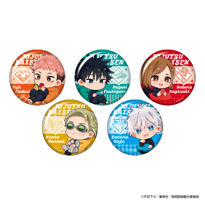 缶バッジ（ランダム5種）<br>価格：550円(税込)<br>サイズ：約φ57mm