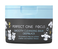パーフェクトワンフォーカス　スムースクレンジングバーム ディープブラック　シナモロール 限定デザイン<br>容量 ：75g<br>本品価格：2,970円（10％税込）