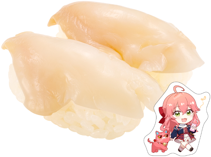 さくらみこコラボ限定ピック付き 大つぶ貝<br>価格：税込250円～<br>販売期間：2025年11月19日（水）～コラボ限定ピックの手配総数15.3万枚分が完売次第終了。