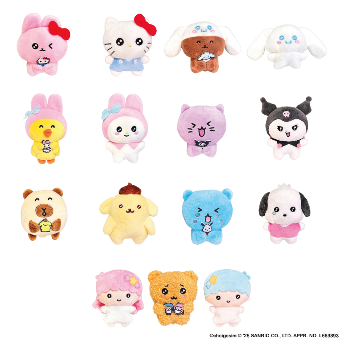 チェゴシム×サンリオキャラクターズコラボ ペアマスコット（全7種）各2,640円～3,300円