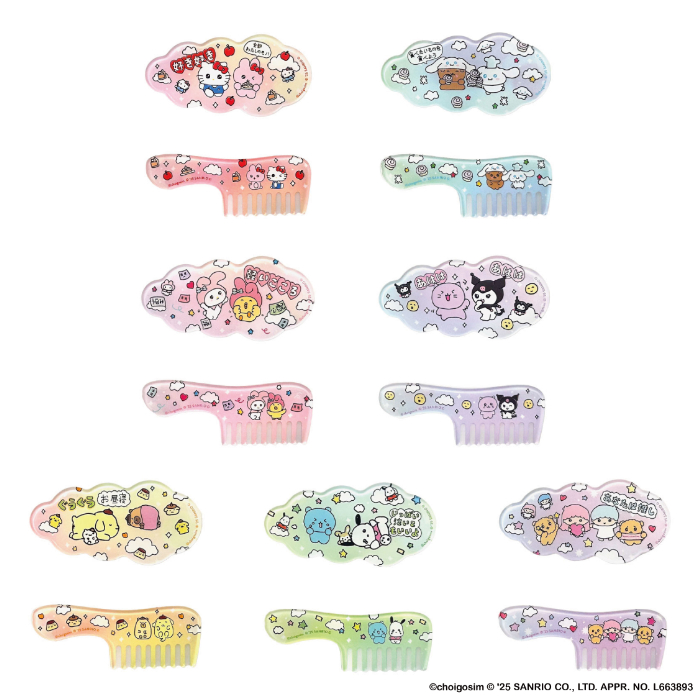 チェゴシム×サンリオキャラクターズコラボ アクリルヘアクリップ（全7種）各1,100円