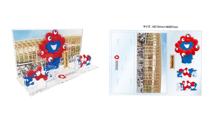 ミャクミャクモニュメント「いらっしゃい」アクリルスタンドジオラマ