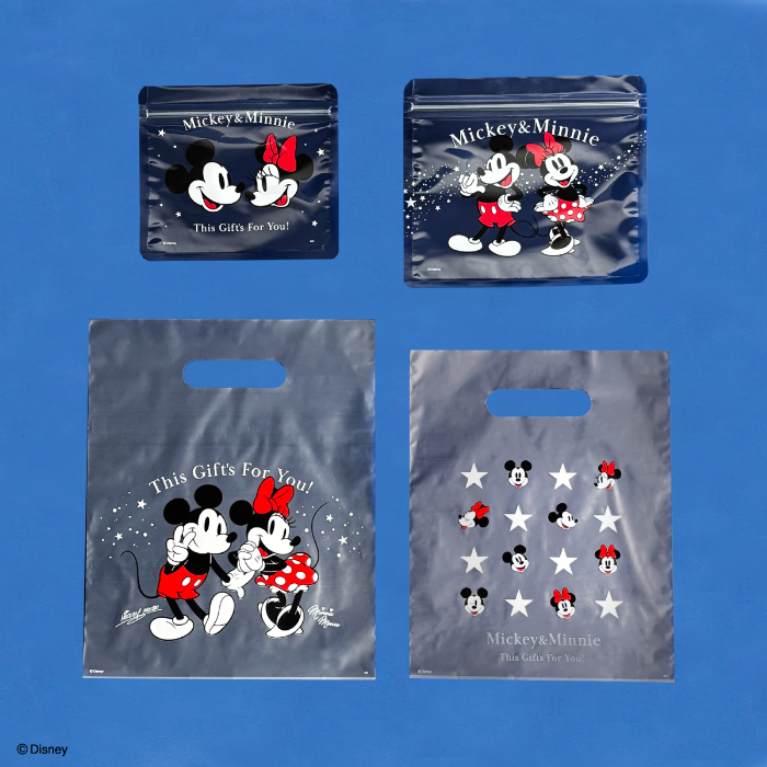 ジッパーバッグS　4P/M　3P<br>ハンドルバッグS　4P/M　3P　各110円（税込）